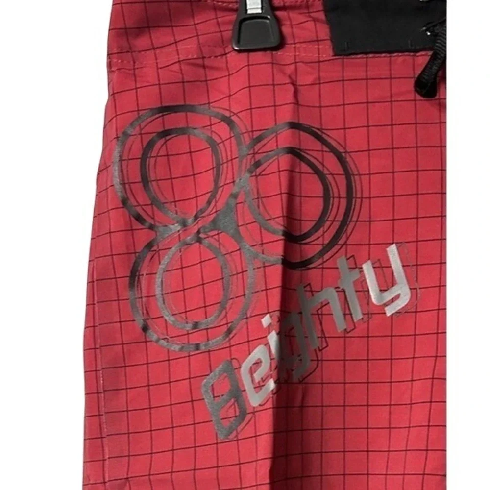 NWT 8eighty Hurricane Mens P-D880 Red Board Shorts Swimming Trunks Size 33